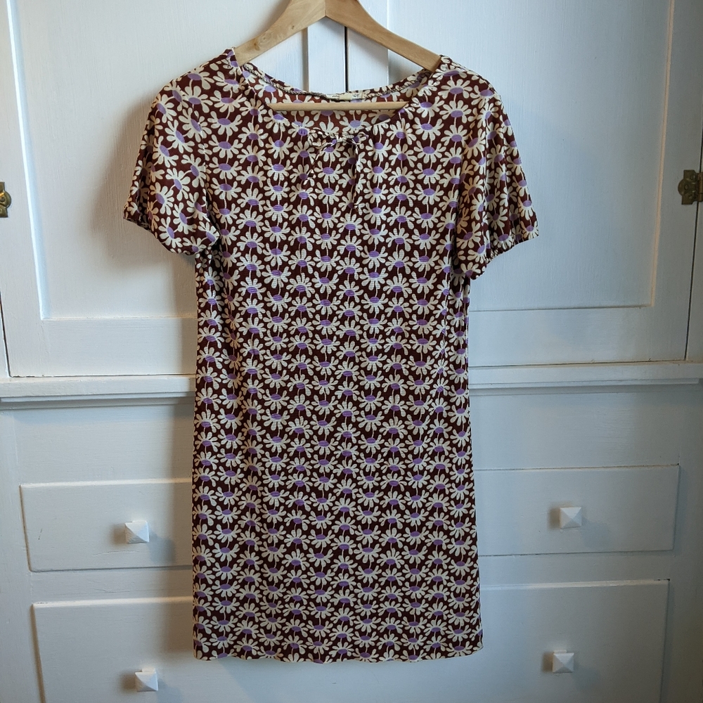 Excellent vintage condition Judy Mullady 70s floral babydoll minidress, size XS